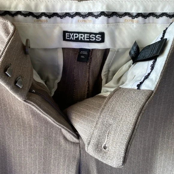 12L Express Columnist Trouser, taupe pinstripes - Picture 9 of 9